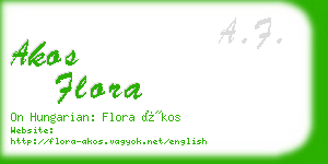 akos flora business card
